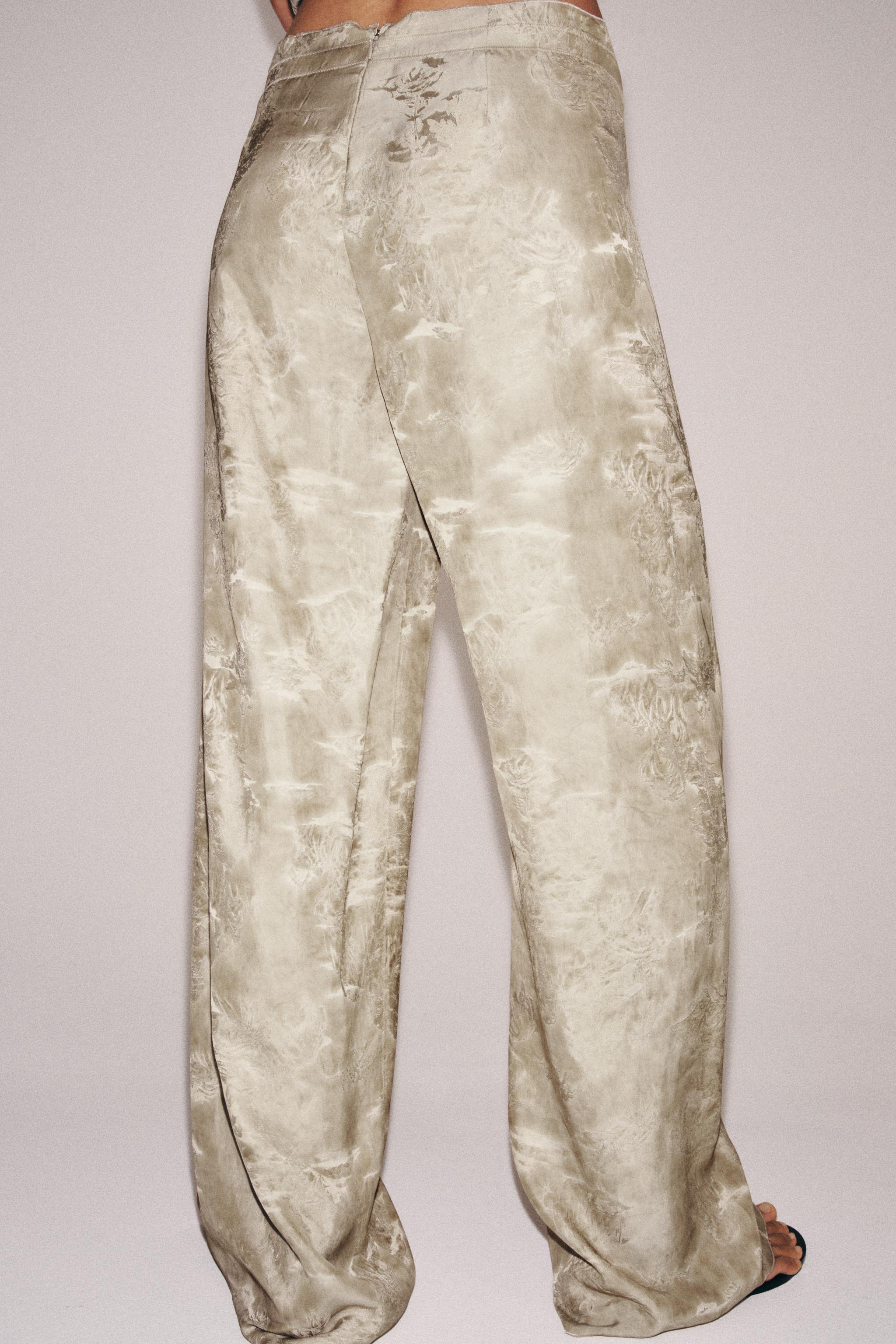 ZW COLLECTION JACQUARD WIDE LEG PANTS